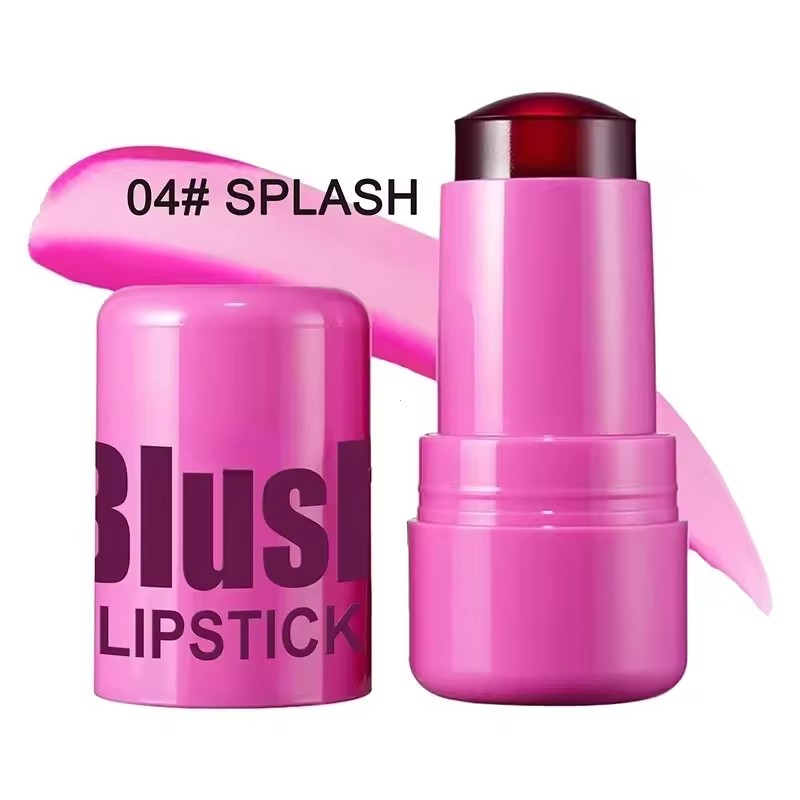 Jelly Cheek Blush Cheek Lip Tint Long Lasting Moisturized Blusher Sticker Lip Gloss 4 Colors Facial Contour Rouge Makeup
