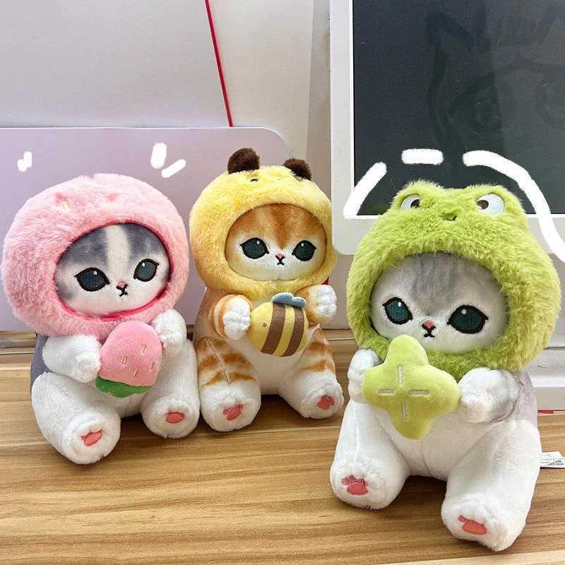 20cm Original Mofusand Forest Series Cat Cos Frog Bee Kawaii Animal Plush Cosplay Animal Cute Plush Doll Childrens Gift ToyT250326