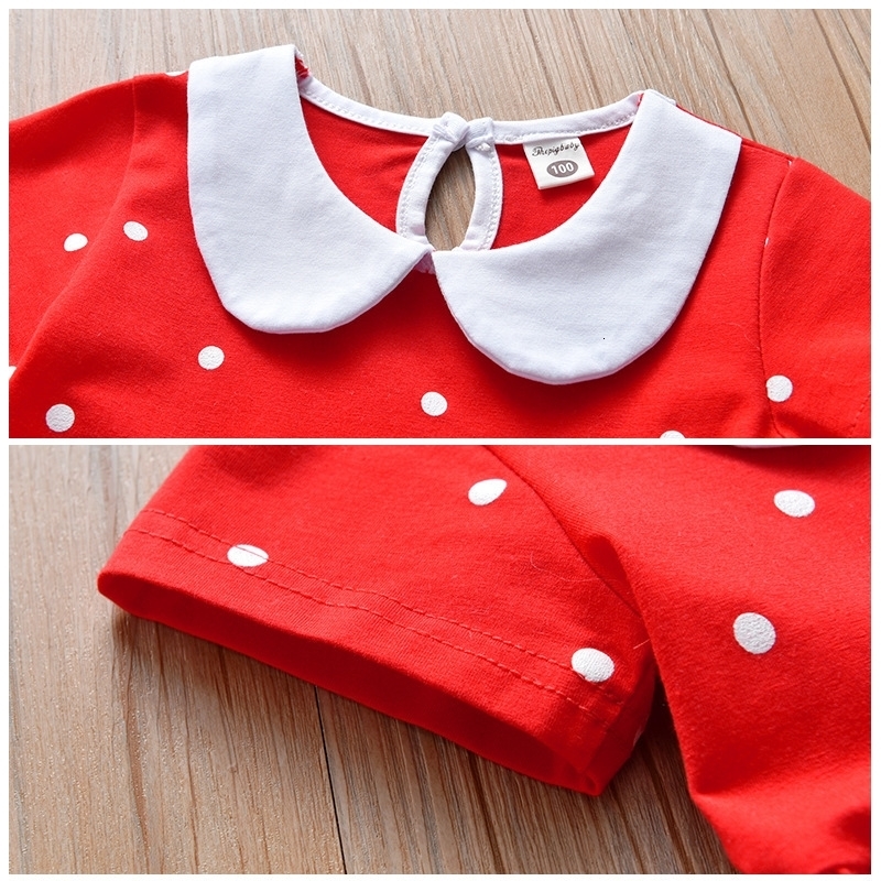 Little maven 2024 Baby Girls Summer Red Dress Cotton Casual Clothes Lovely Children Comfort Wear for Kids 27 year 250116