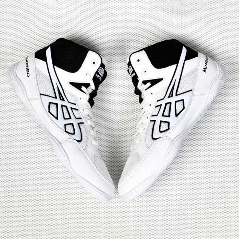 New Arrival Professional Boxing Shoe Competition Training Mens Wrestling Shoes Fighting Sanda Weightlifting Squatting Shoes Z250327
