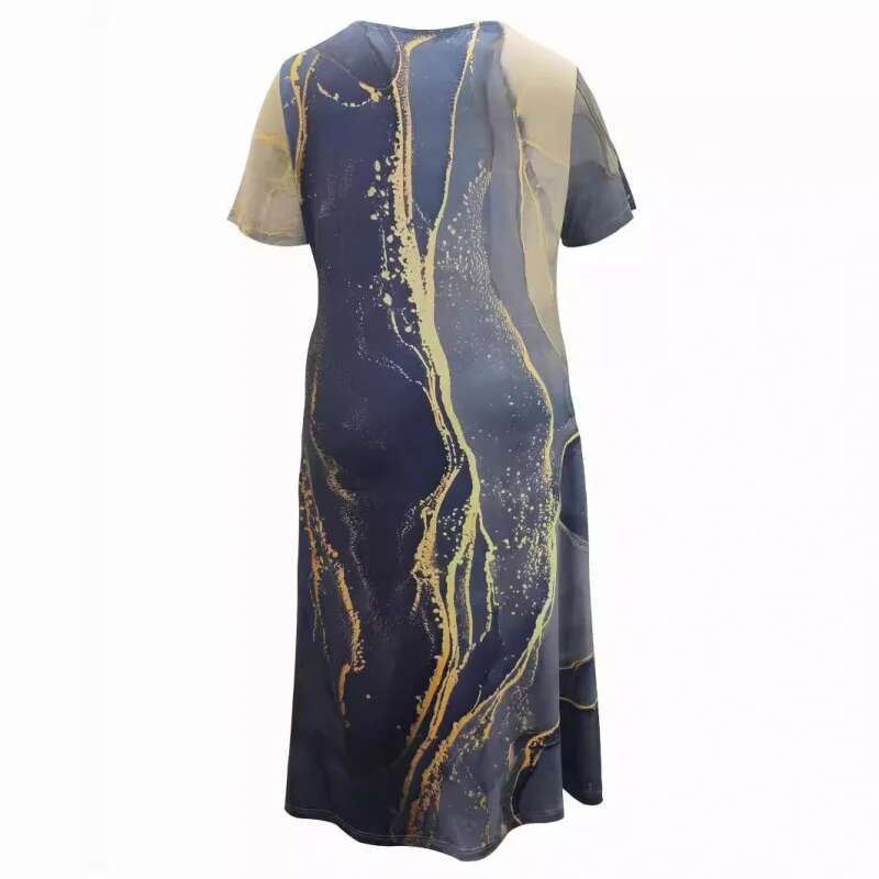 Dongdumaoyi Plus Size Damesjurk Met Korte Mouwen Lente Zomer A