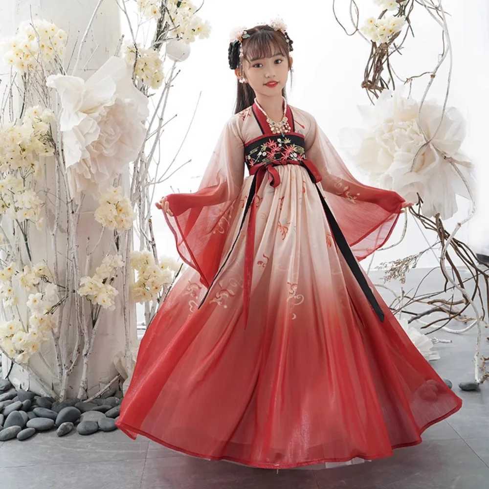 Childrens clothing girls clothing fashionable childrens clothing role-playing clothing Par Stage street clothing fairy ethnic clothing Sle Hanfu retro