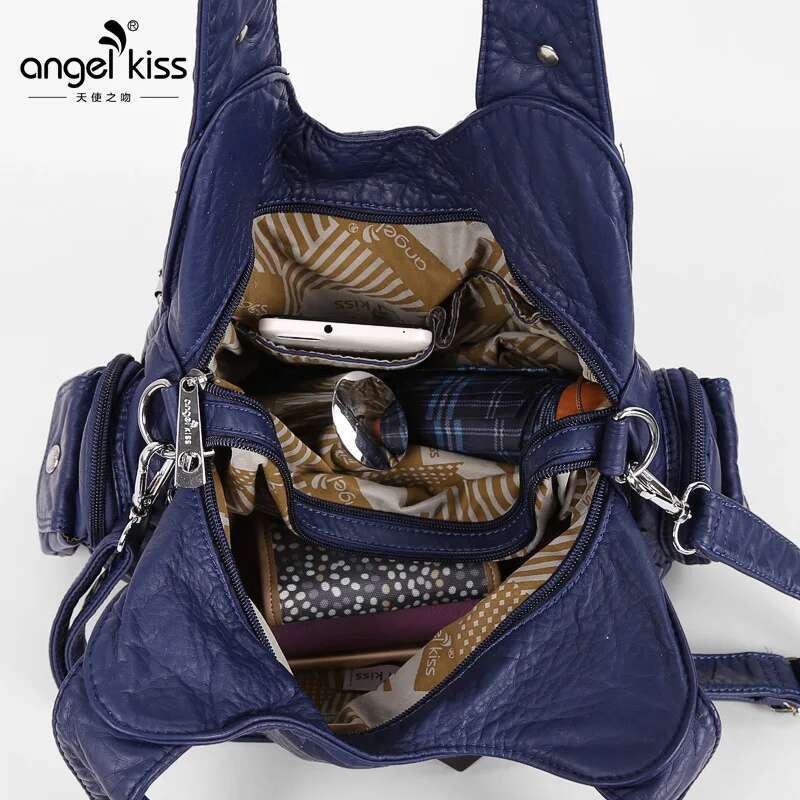 Fashion Handbags Women Bags PU Leather Handbag Female Satchel Big-Capacity Shoulder Purse Bag Bolsa Feminina