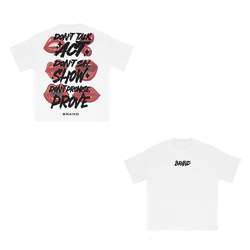 2025 Crew American Retro Y2K Neck Cotton Print Oversized Hip Hop Tshirt Mens High Quality Loose Trend Short Sleeve Women INS 250318