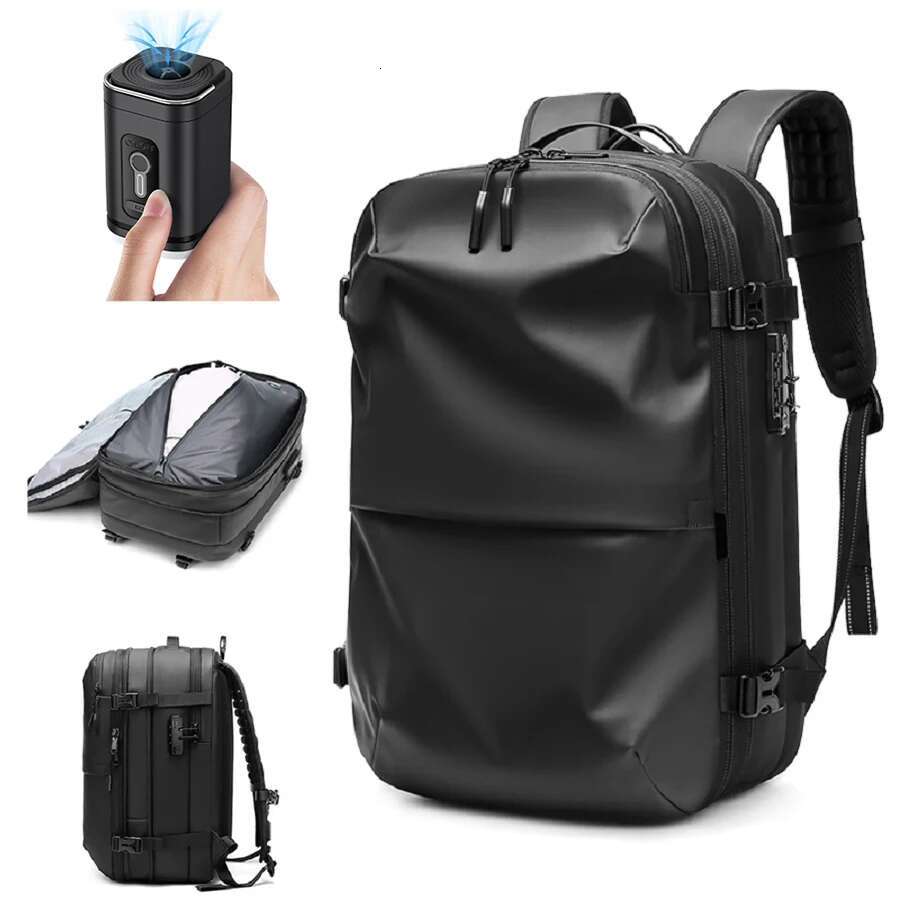 Men Travel Vacuum Compression 17 Inch Laptop Business Large Capacity School Backpack Expanded Hiking Backpack Super Large