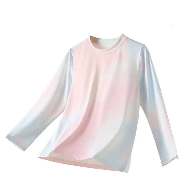 Ddmyshoesvip Children Colorful Printed O Neck Short Long Sleeve Gym Shirts Girls Quick Drying T Shirt Kids Breathable Sports Tops