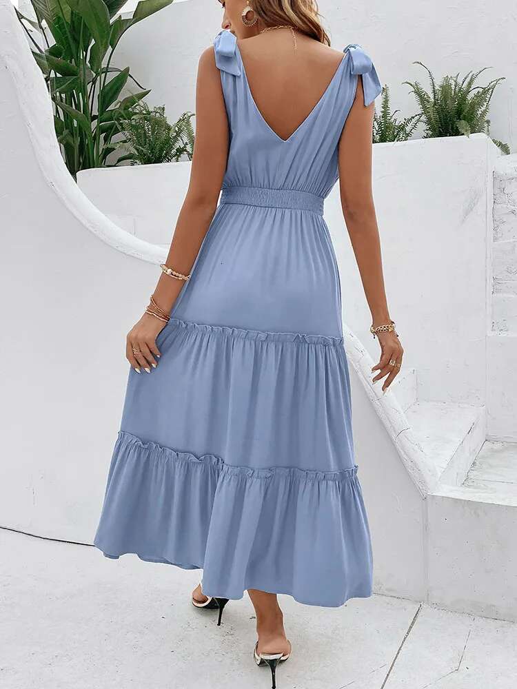 Dongdumaoyi Effen Strapless Jurk Met Hoge Taille Uit Sexy Elegant En Comfortabel Waard Om Te Hebben