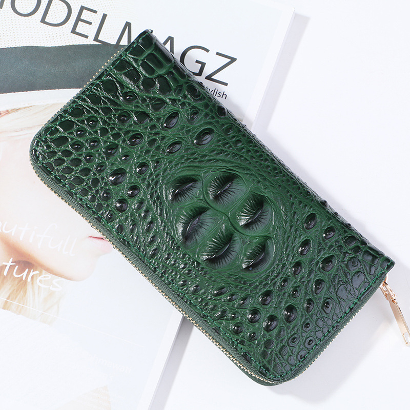 Wallets Crocodile Pattern PU Leather Men's Long Zipper Wallet Male Clutch Bag Men Handbag Mobile Phone Card Holder Purse