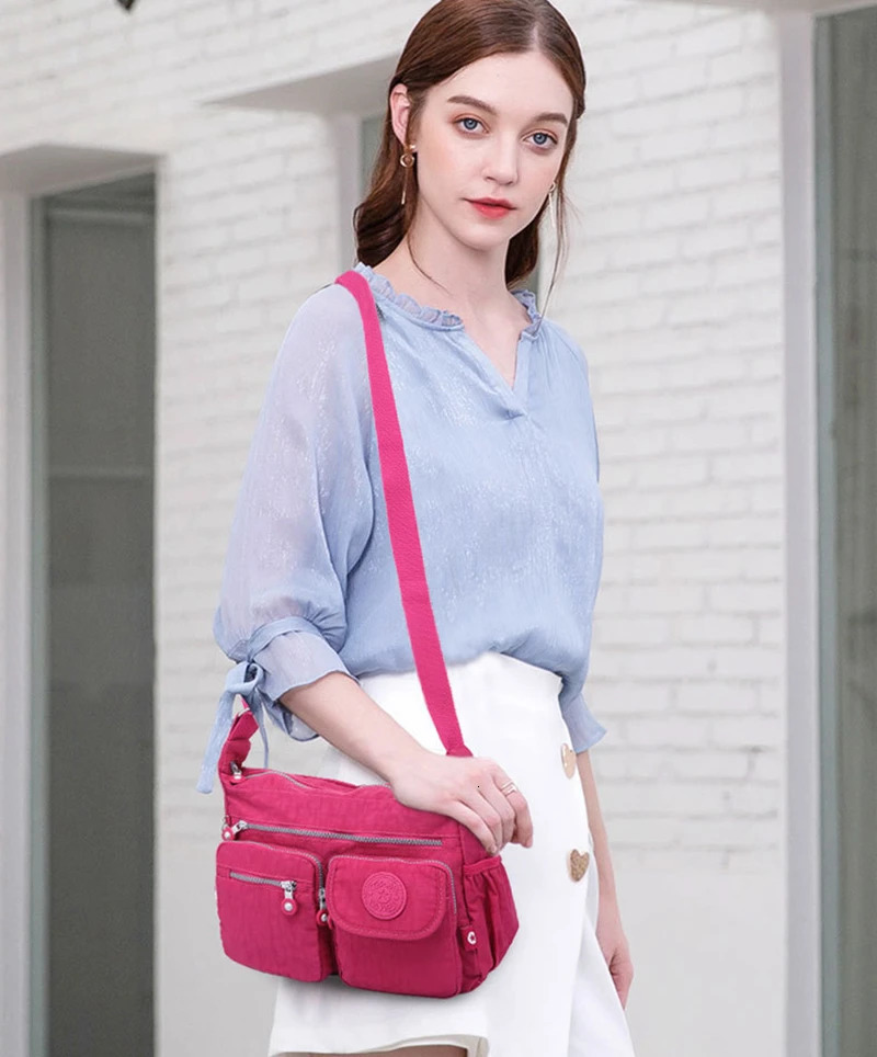 High quality A4 mens shoulder messenger bag cross body large capacity wallet waterproof lightweight green blue purple M0938 250326