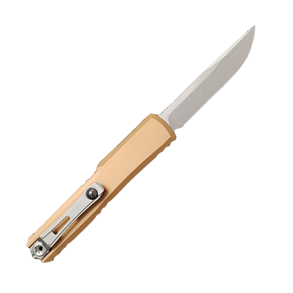 High End UTZBP Tactical Knife D2 Stone Wash Blade CNC Aviation Aluminum Handle Outdoor Camping Hiking EDC Pocket Knives with Nylon Sheath