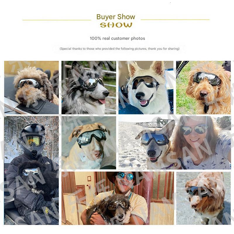 Pet Sunglasses Waterproof Windproof Sunscreen UV Proof Free Size Large Dog Goggles Glasses