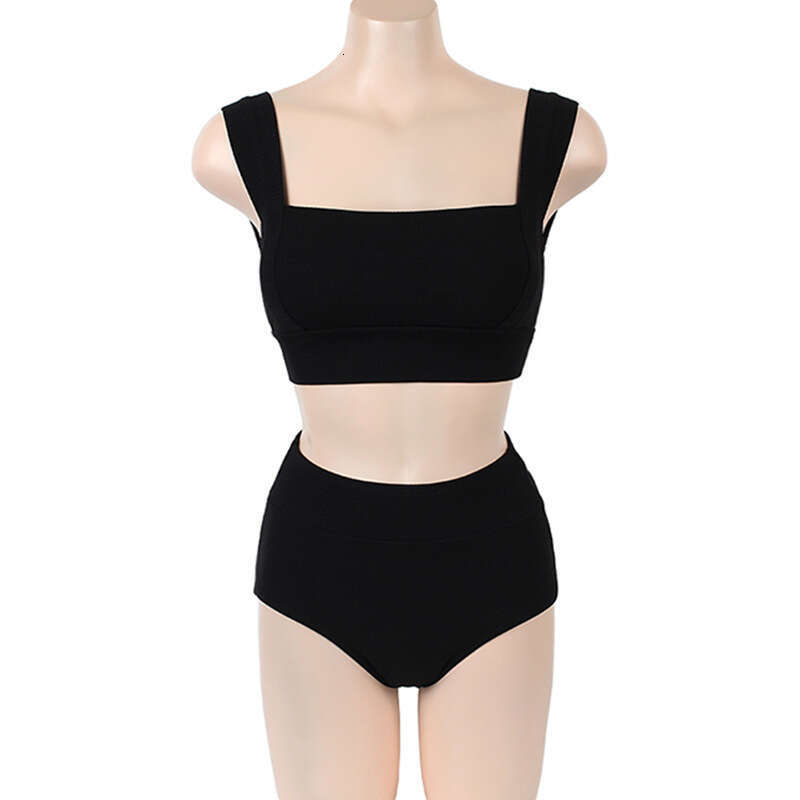Swimwear 2025 Women's Female Swimsuit White Padded Bandeau Bathing Suits Girls Korean High Waisted Bikini Set Beach Wear Swim