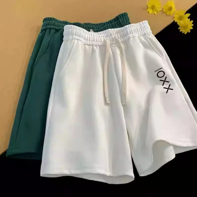 Heavy duty pure cotton shorts summer loose casual sports pants fashionable jackets and American letter printing 250322