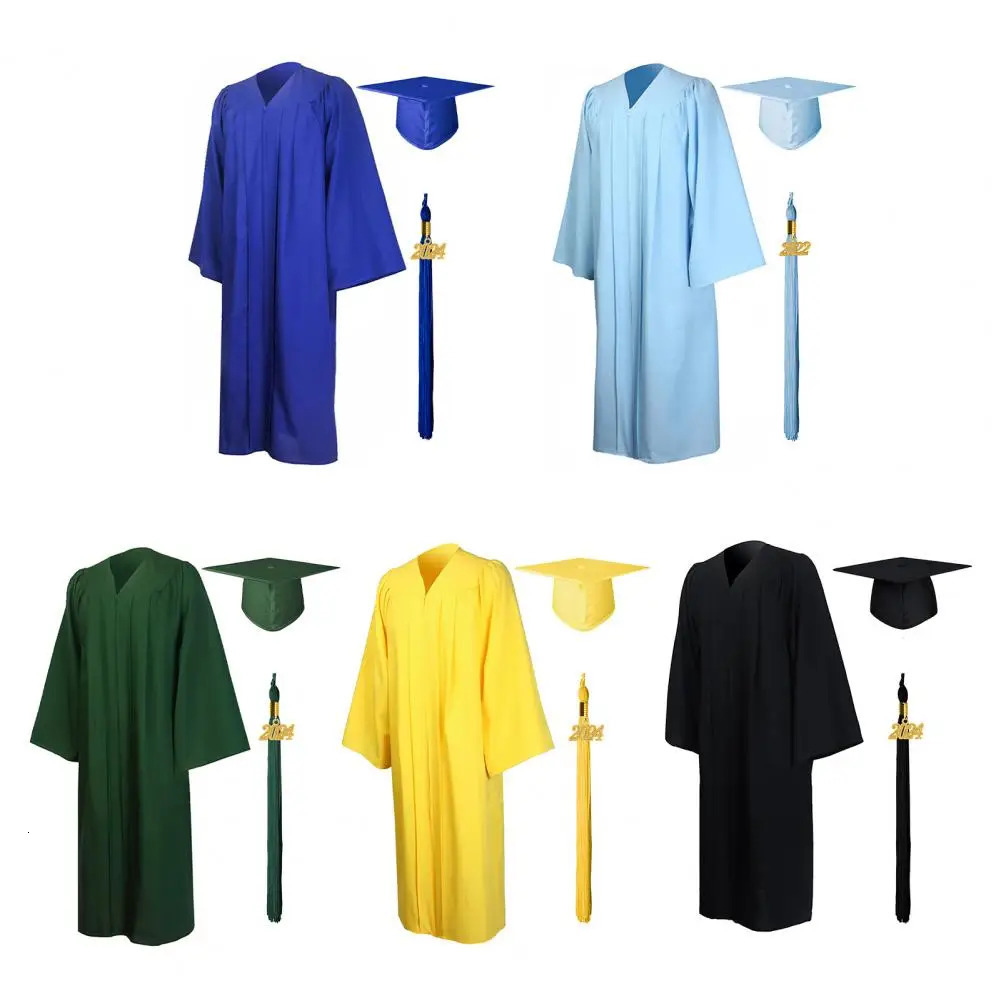 School uniform student graduation cap and gown set academic robe adult graduate suit undergraduate degree 250326