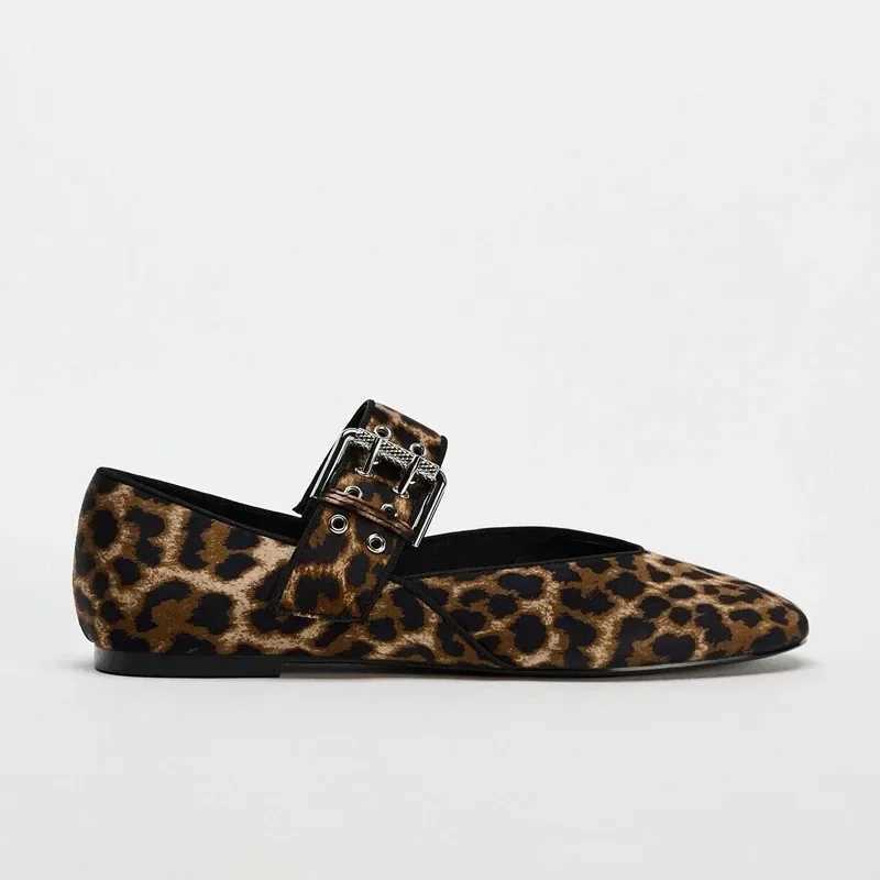 2025 New Spring Designer Leopard Wen Ballet Shoes Casual Round Toe Apartment Dance Party Pr Shoes Womens Sports Shoes Wen Y250327
