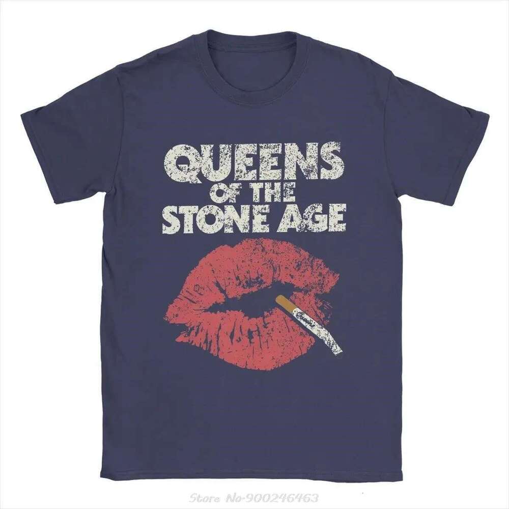 Men s T shirt Stone Age Queen Fashion Cotton Round Neck Short Sleeve Hip Hop Street Clothing Oversized