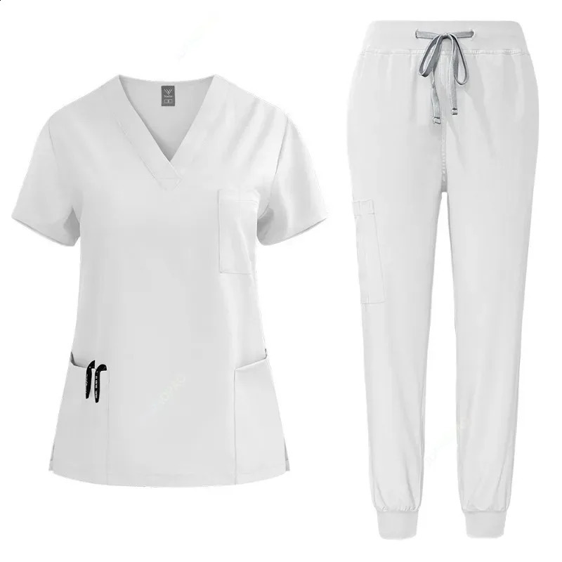 Nurse Uniform Female Hospital Doctor Male Sports Shirt Nursing Pants Neutral Workshop Beauty Spa Work Clothes 250326