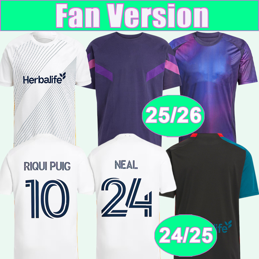 24 25 26 LA Galaxy JOVELJIC Mens Soccer Jerseys BRUGMAN REUS NEAL GABRIEL PEC RIQUI PUIG Home Away 3rd Football Shirt Short Sleeve Uniforms