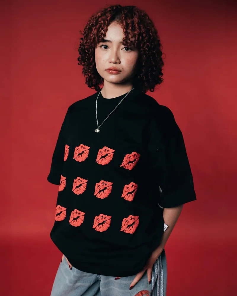 Harajuku trendy casual pure cotton round neck mens Y2k gothic hiphop punk rock oversized short sleeved Tshirt for women 250318