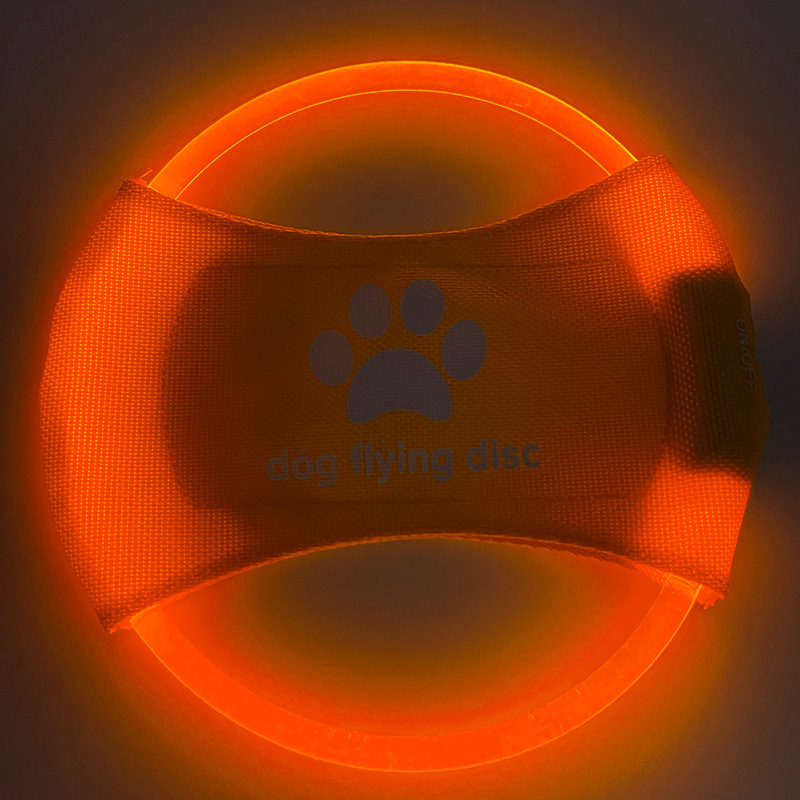 Pet Frisbee Toys Luminous Toys Pet Training Throwing Sports Toys Accompanying Pets for Happy Play Outdoor Pet Toys