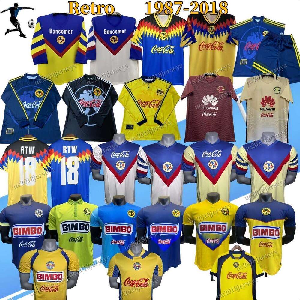 Men kids kit 2004 05 06 98 99 13 14 Retro Club America soccer jerseys 87 88 89 90 C.BLANCO vintage classic football shirt 2025 2026 Chivas de Guadalajar Home long sleeves