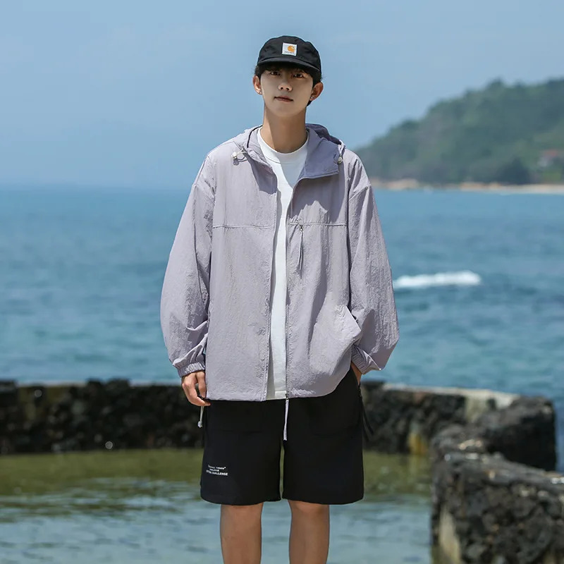 UPF50Mens Outdoor Sports Breathable Set Summer Style UV resistant Cooling Jacket 250327