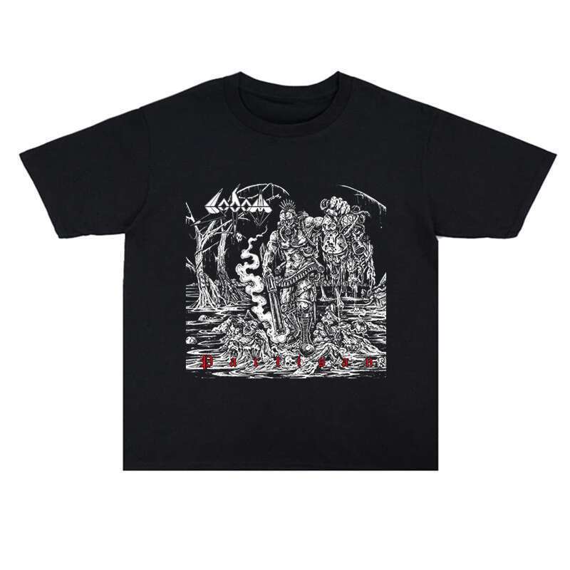 Summer Metal Rock Band Sodom Striped Printed Cotton Loose Men s and Women T shirts High Quality Short Sleeve