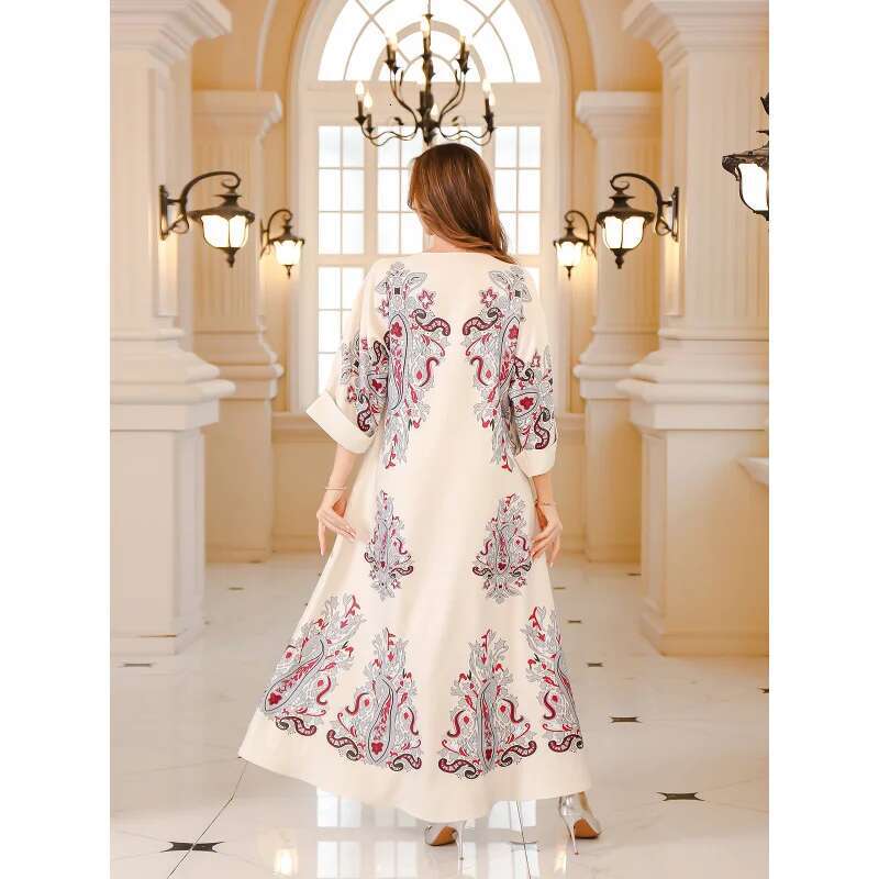 Dongdumaoyi Midden Oosten Moslim Gewaad Dameskleding Dubai Turkijeabaya Dames Met Kralen W