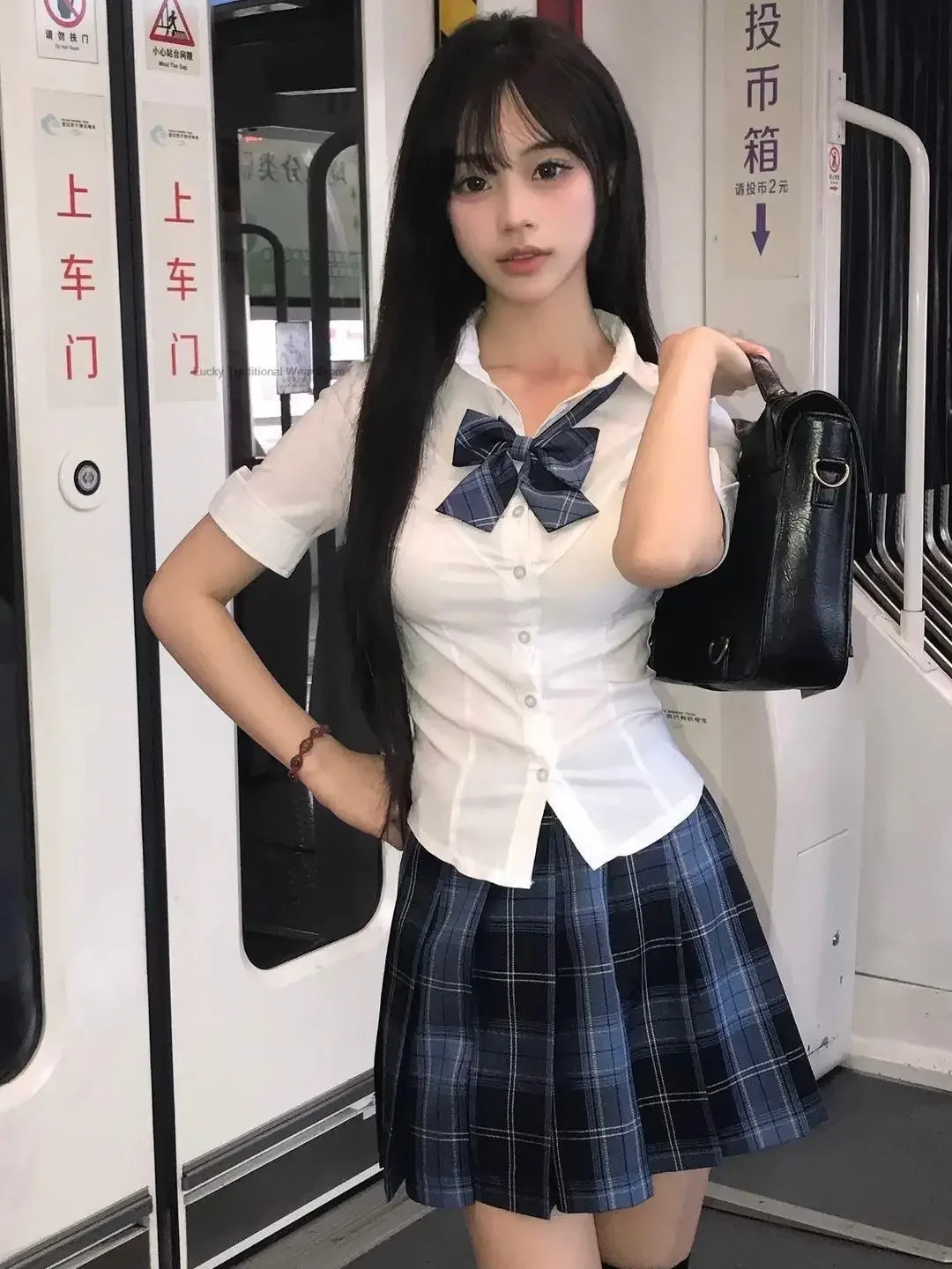 Summer Fashion Women School Uniform Style Jk Dress Set Womens Two Piece Folded 250326