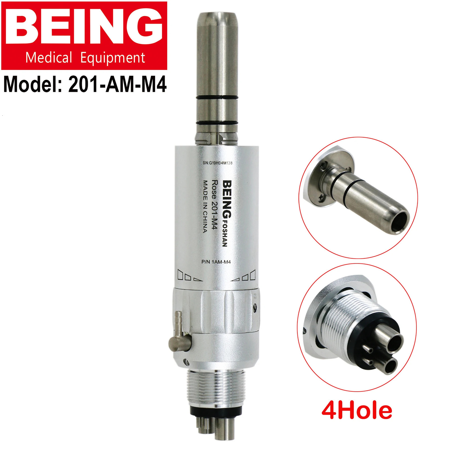 Being Dental lowspeed internal water handheld LED fiber optic air motor 201AM 202AM M4 4Holes 202AMB M6 6Holes 6Pin Fit NSK KaVo 250325