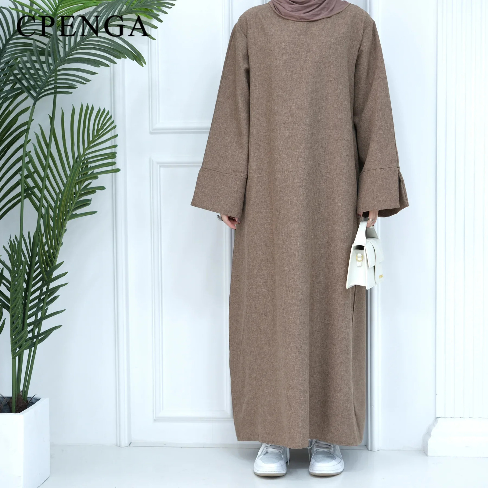 Dubai Abaya Muslim Womens Eid al Fitr Humility Dress T rkiye Loose Elegant Islamic Clothing 250326