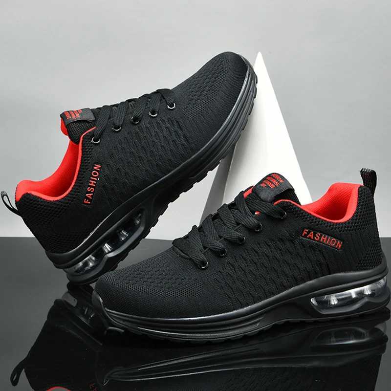 Mens sports shoes large size comfortable and fashionable lace casual anti slip wear-resistant outdoor mesh running shoes Y250325