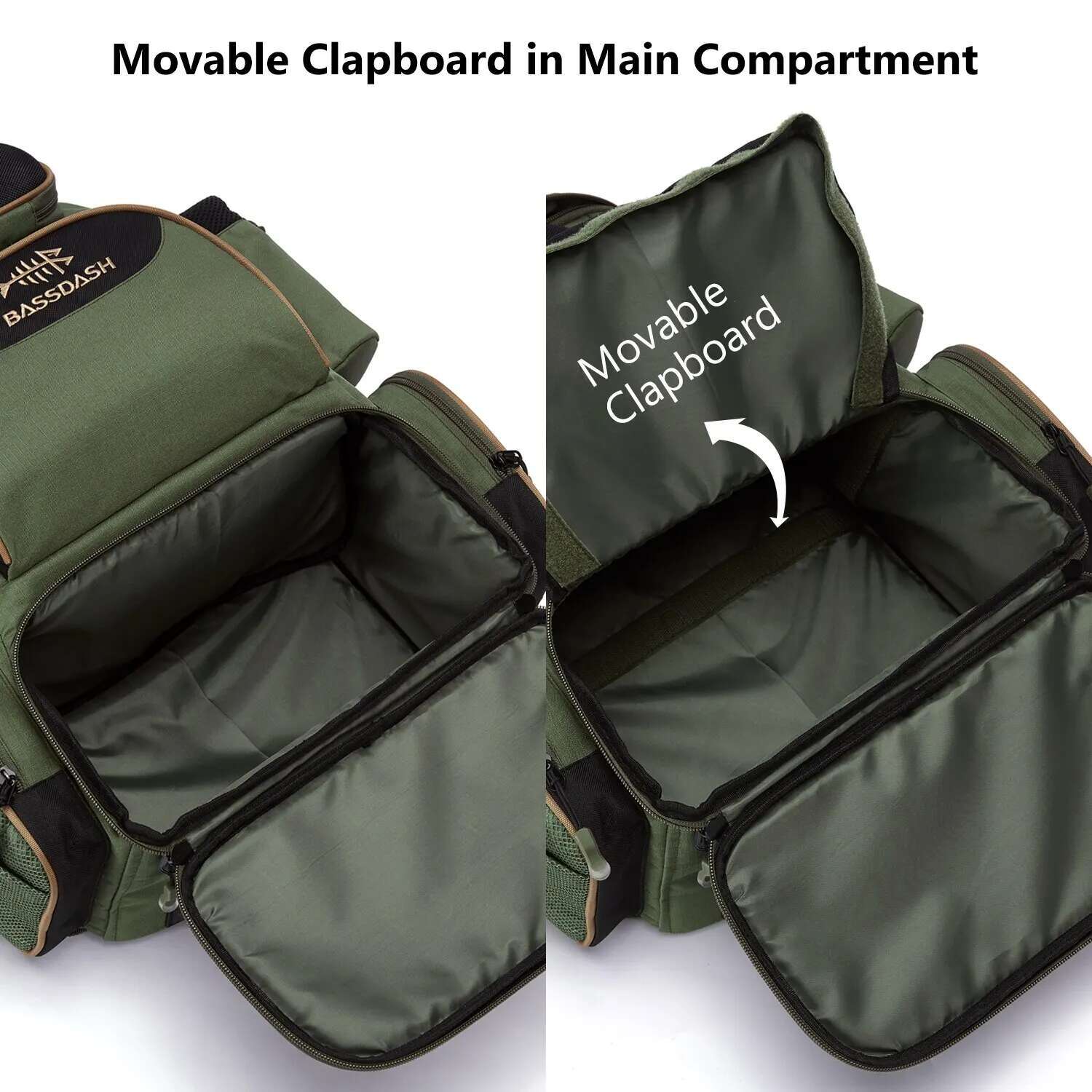 Bassdash Fishing Bag Backpack Lightweight Tactical Tackle Box Multifunctional