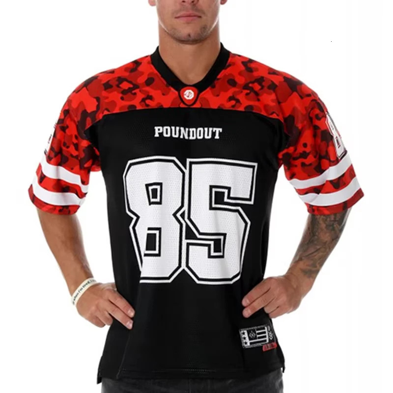 Fashionable and breathable basketball Tshirt with 85 letter printing for fitness comfortable loose fit mens short sleeved sports street oversized top 