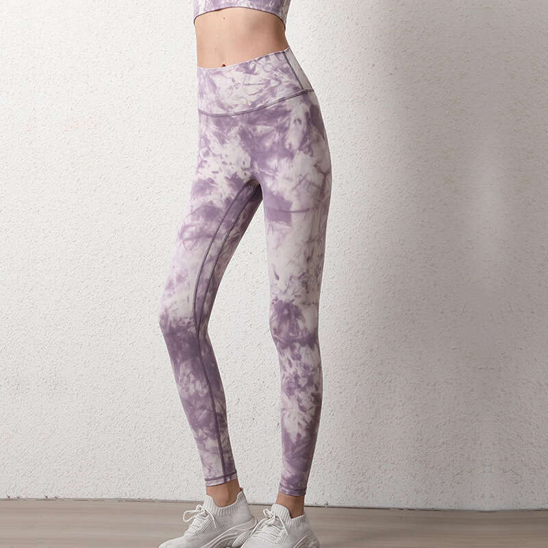 Women Yoga Pants High Quality New Tie Dye Sports And Fitness For Women High Waisted Elastic Lifting Buttocks Seamless Naked Running Yoga Pants