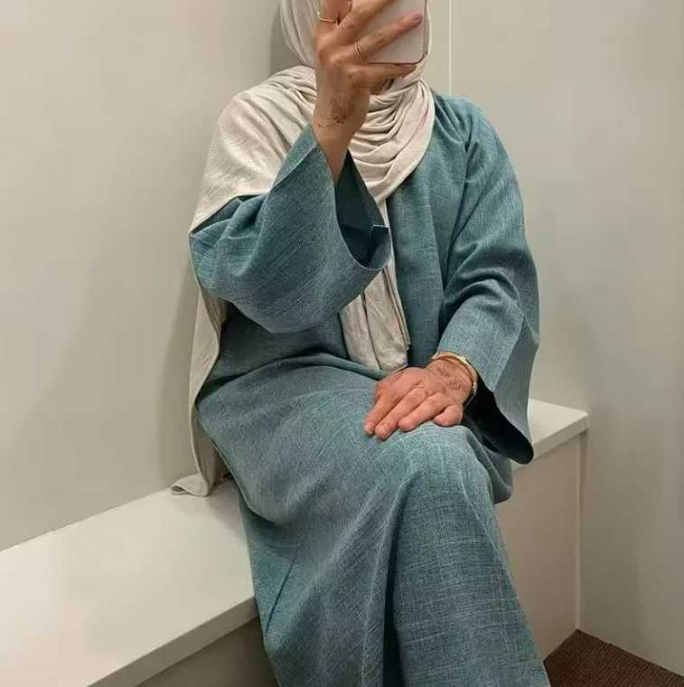 Ramadan Eid Muslim Dress Djellaba Plain Modest Dubai Abaya Turkey Kaftan Ka Arabic Robe Women Islam Jalabiya Vestidos X250514