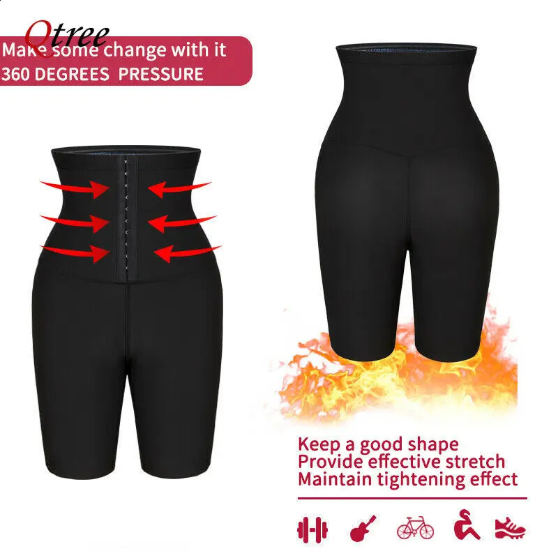 Qtree Slimming Body Shaper Men Tummy Control Shorts Lose Weight Thermal Sauna Sweat Half Pants Burns Fat Abdomen Reducer Fitness 250327