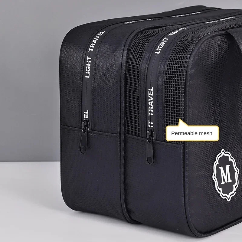 large capacity makeup bag dry wet separation doublelayer bathroom travel basic portable cosmetics organizer 250326