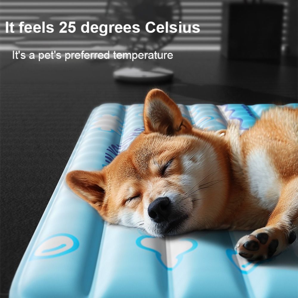 Washable Dog Cooling Mat Comfortable Moisture-proof Breathable Cat Sleep Cold Bed Soft Puppy Ice Blanket Corgi - view 3