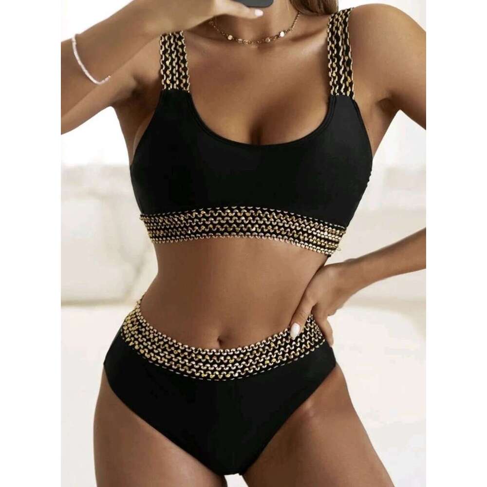Bikini Sexy Waist Women High Cut Swimsuit Female Padded Bathing Suit Solid Swimwear Two Piece Beachwear Swimming Summer