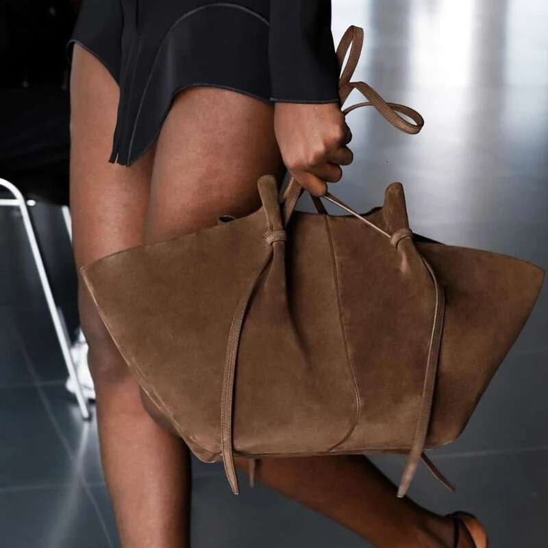 Vintage Faux Suede Mochi Tote Bags For Women Designer Handbags Purses New In Large Capacity Underarm Shoulder