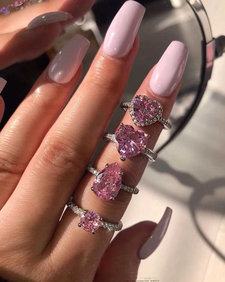 Elegant laboratory pink diamond ring 925 sterling silver engagement wedding ring mens commitment party jewelry giftXJ250327