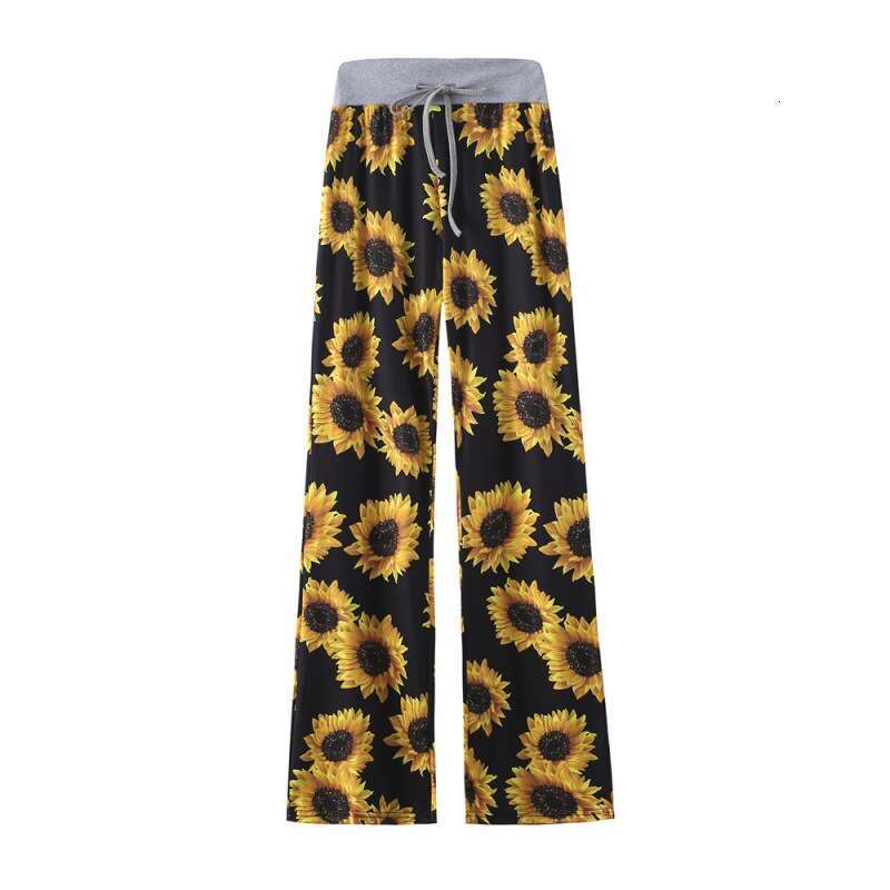 Women Yoga Pants New Leopard Print Comfortable Casual Stretch Drawstring Sleepers Wide Leg Pants For Women