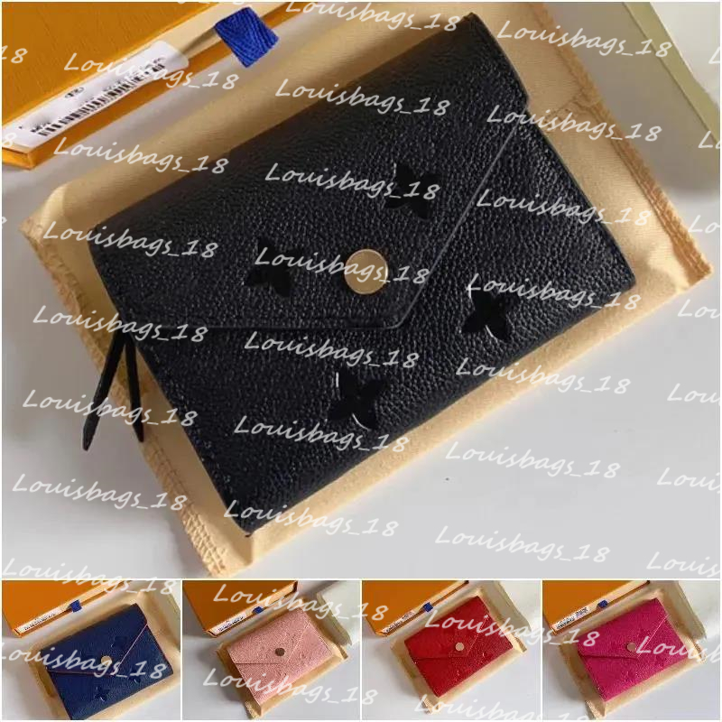 10A New High quality Luxury bags Designer bag coin purse Women Short Wallet Woman Purse Original Box Card Holder Ladies Handbag Checked Flower