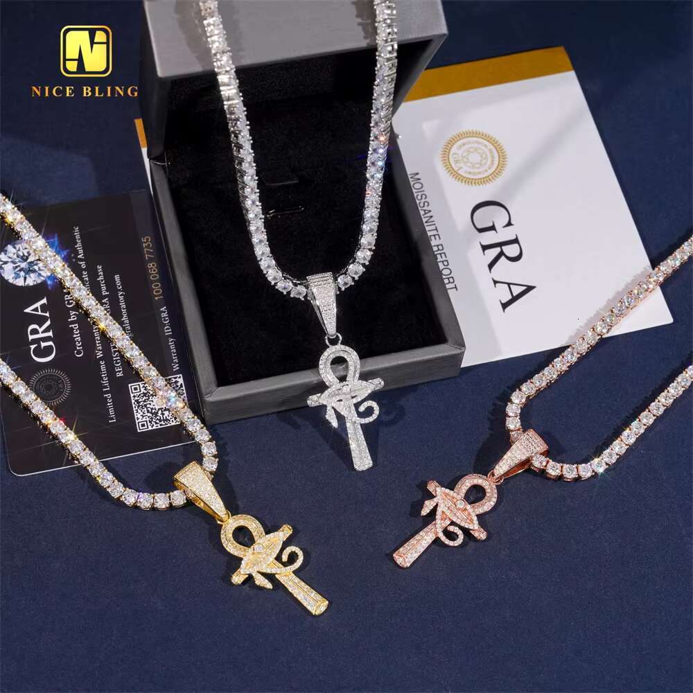 925 Sterling Silver New Design Custom Pendant Iced Out Charm VVS Moissanite Diamond Hip Hop Moissanite Jewelry Pendant Necklace