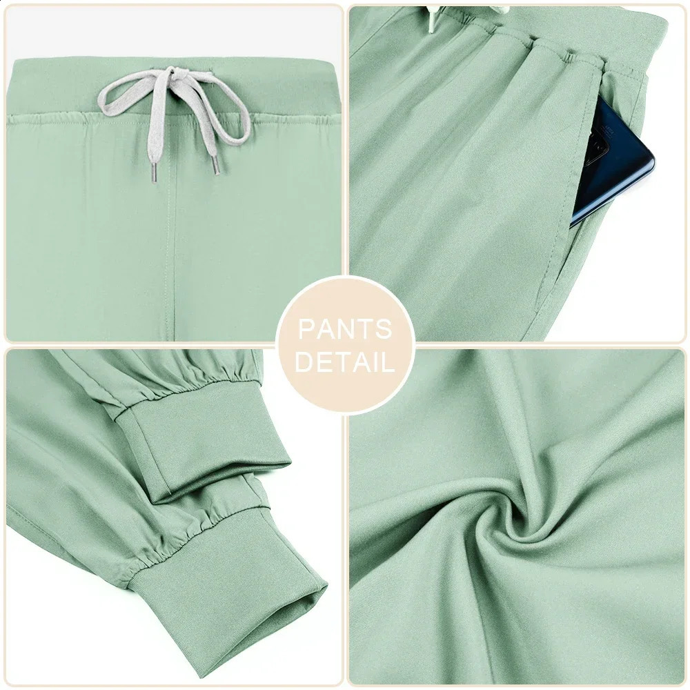 High quality nursing work clothes uniforms Vneck tops jogging pants pet grooming doctor accessories 250326