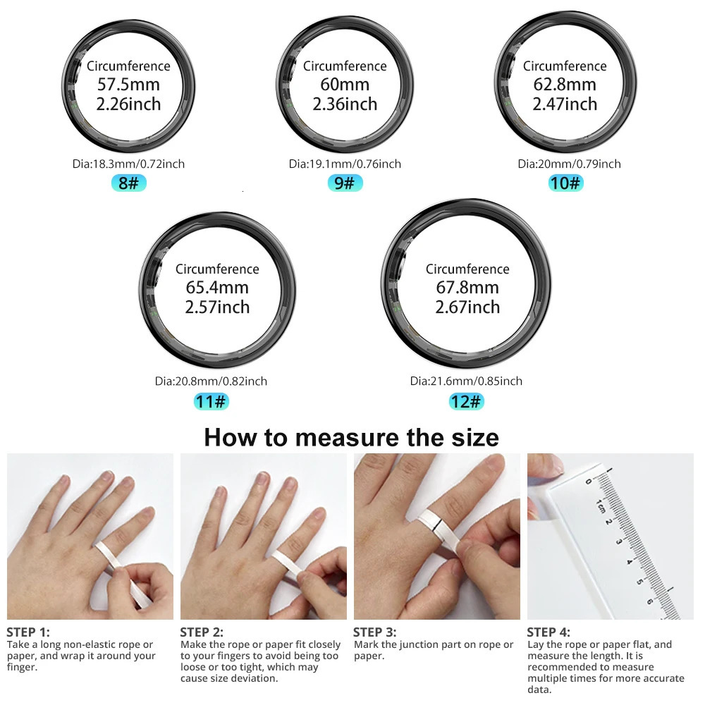 COLMI R02 smart ring with charging case suitable for women battery life of 39 days health monitor 5ATM waterproof 250322