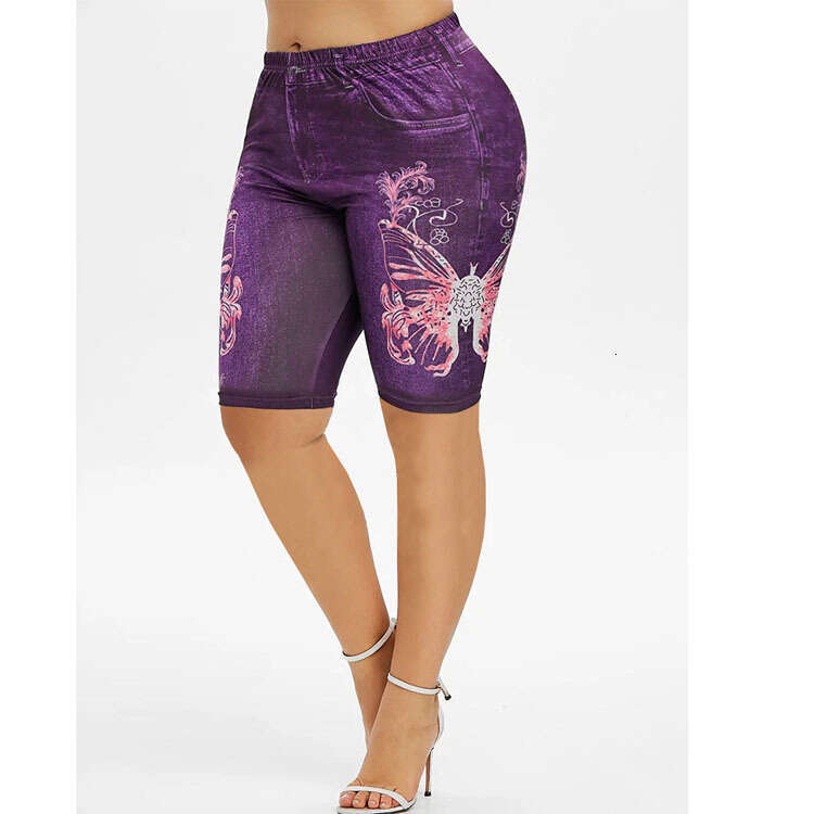 Women Yoga Pants New Women S Fitness Yoga Exercise Base Five Part Printed Pants Slim Fit And Slimming Version