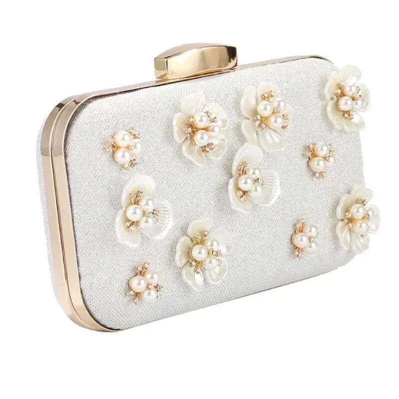 Sweet 3D wer Wedding Clutch Women Elegant Formal Party Mother Bride Evening Bags Clasic Gold Sier Purse Small Handbags