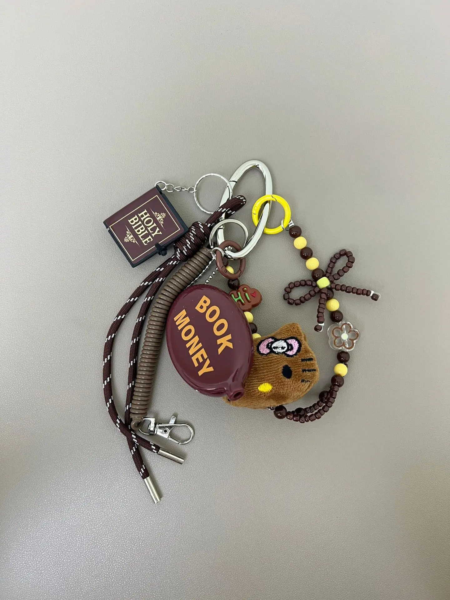 Bag Accessories Rope Hanging Accessories DIY Personalized keychain Cartoon Pattern Mi Series Sausage Dog Animal Charm Bag250325